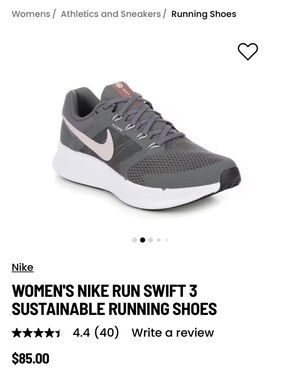 Nike Women's Running Shoes in Gray and Light Pink